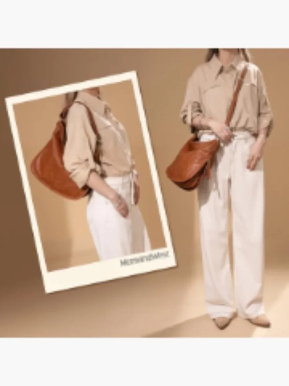 Hobo Shoulder Bag Vegan Leather Large Tote Crossbody Handbag